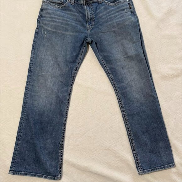 Silver Jeans Craig Mens 40 x 32 Relaxed Fit Bootcut Medium Wash Western Cowboy - Picture 2 of 8